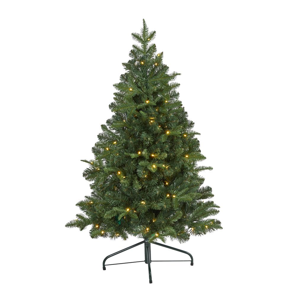 4ft. Grand Teton Spruce Flat Back Artificial Christmas Tree. Picture 1