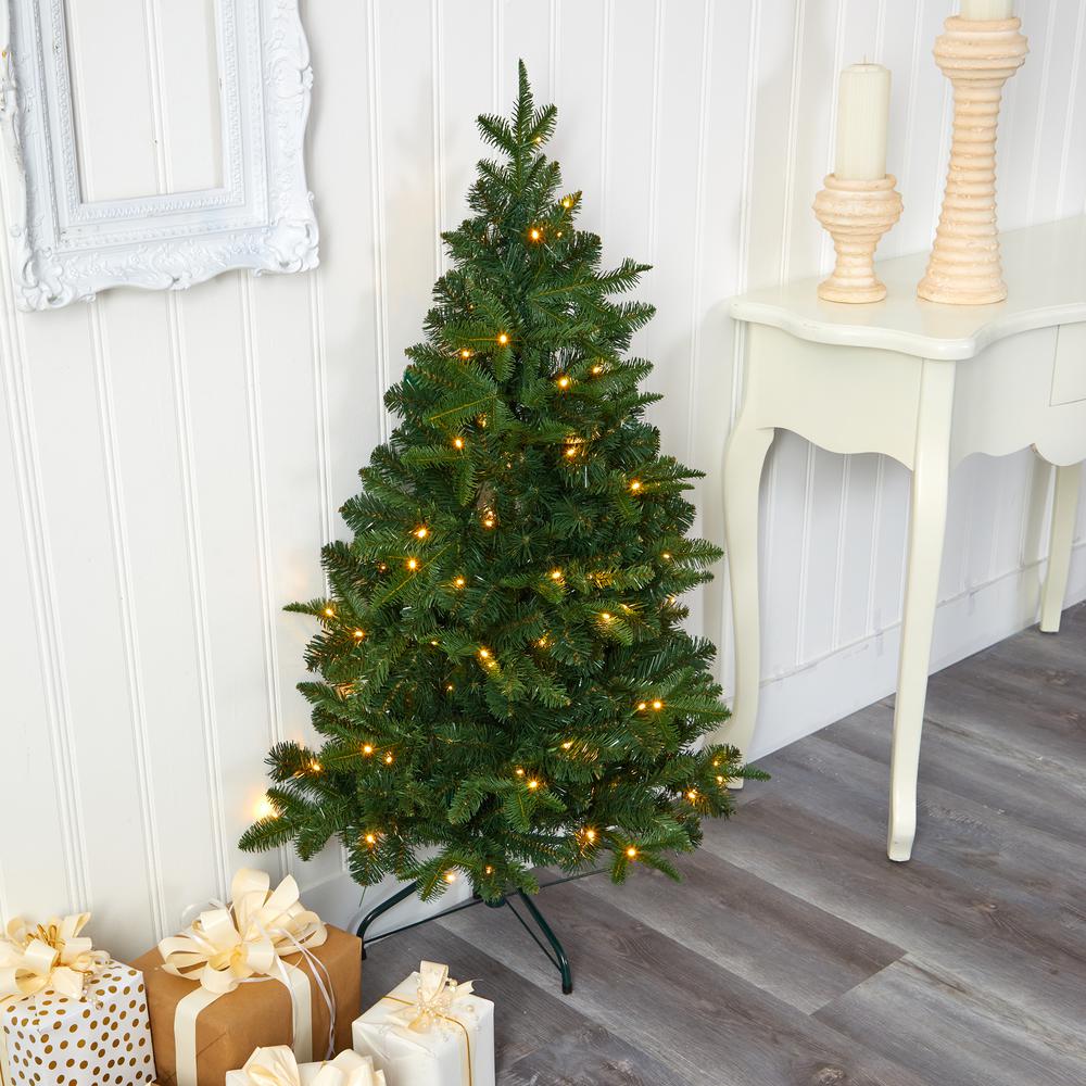 4ft. Grand Teton Spruce Flat Back Artificial Christmas Tree. Picture 8