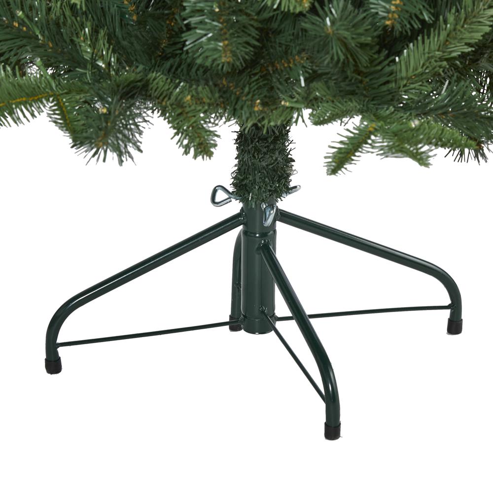 5ft. Grand Teton Spruce Flat Back Artificial Christmas Tree with 120 Clear LED Lights and 514 Bendable Branches. Picture 6
