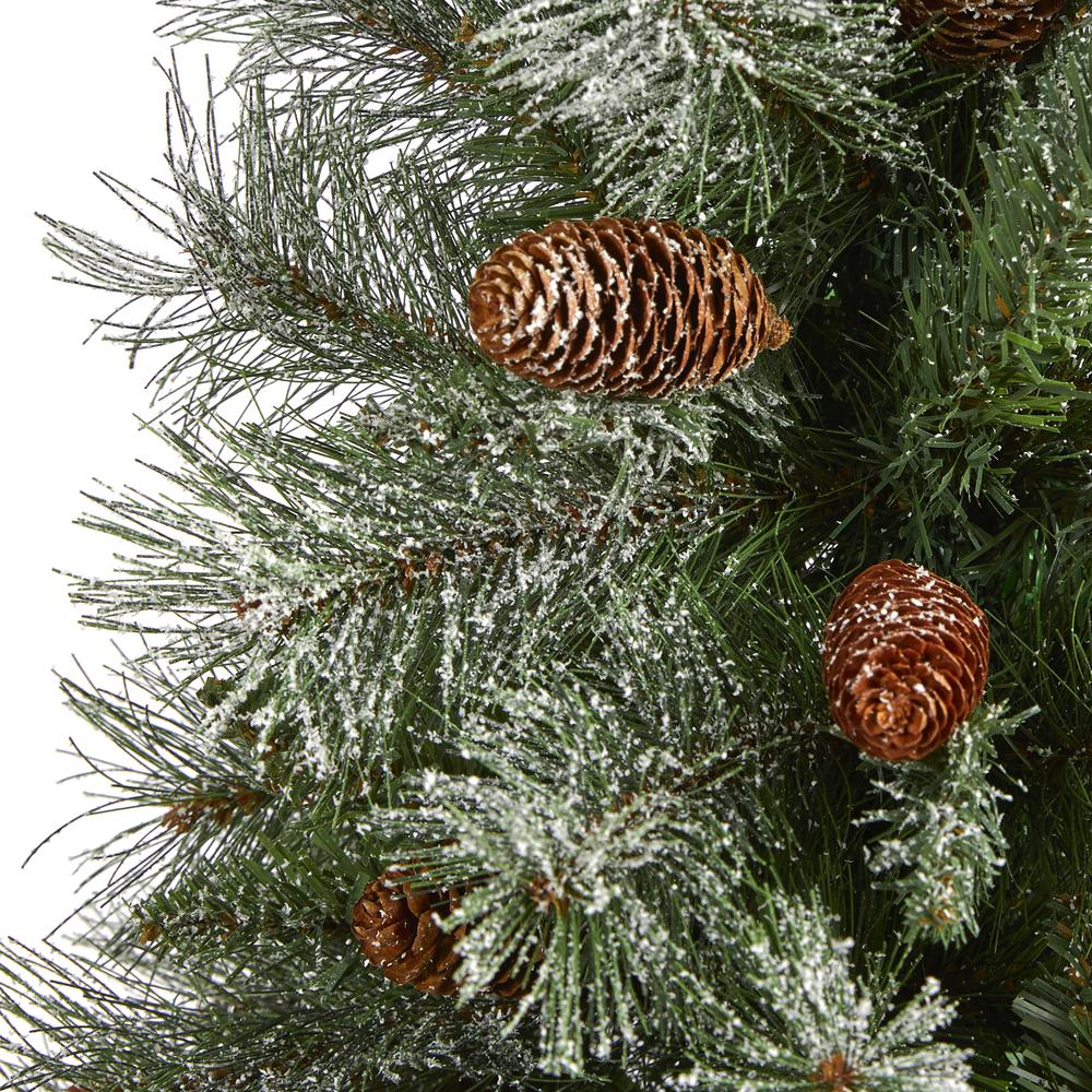 3ft. Snowed French Alps Mountain Pine Artificial Christmas Tree. Picture 3