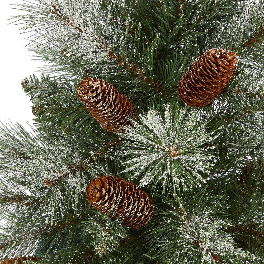 5ft. Snowed French Alps Mountain Pine Artificial Christmas Tree. Picture 3