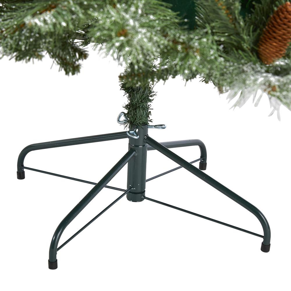 7ft. Snowed French Alps Mountain Pine Artificial Christmas Tree. Picture 4