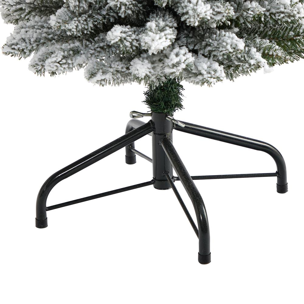 5ft. Flocked Pencil Artificial Christmas Tree with 318 Bendable Branches. Picture 4
