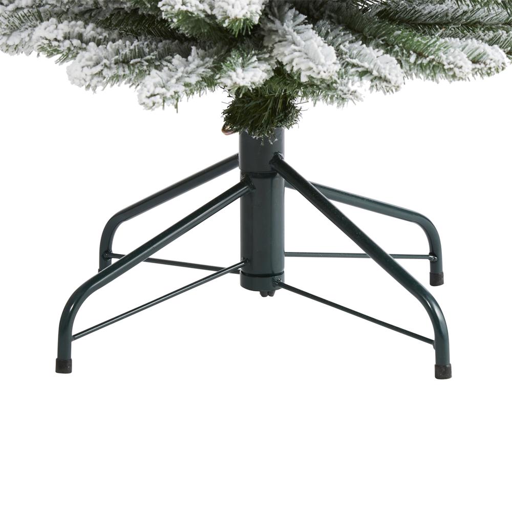 6ft. Flocked Pencil Artificial Christmas Tree with 438 Bendable Branches. Picture 3