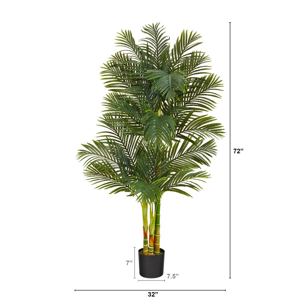 6ft. Golden Cane Artificial Palm Tree. Picture 3