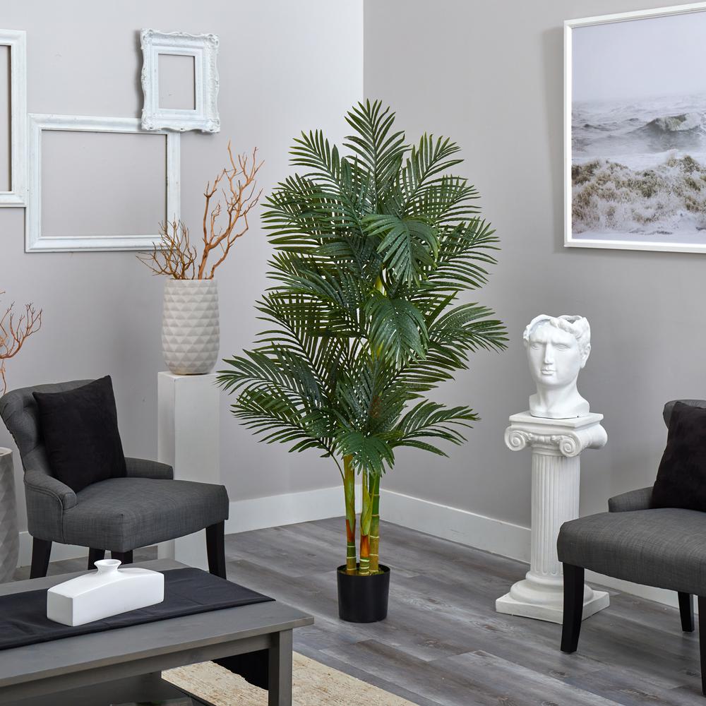 6ft. Golden Cane Artificial Palm Tree. Picture 4