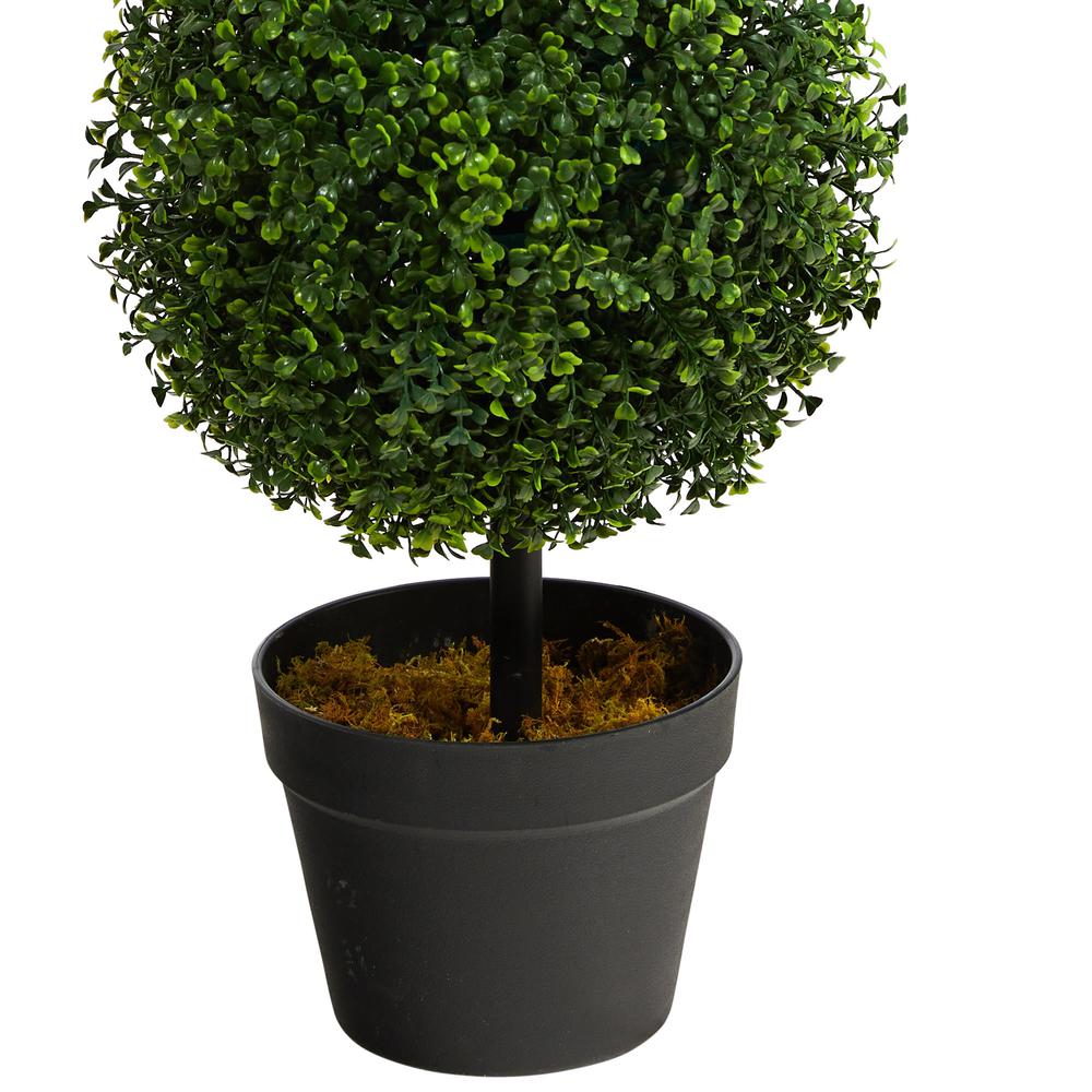 3ft. Boxwood Triple Ball Topiary Artificial Tree (Indoor/Outdoor). Picture 3
