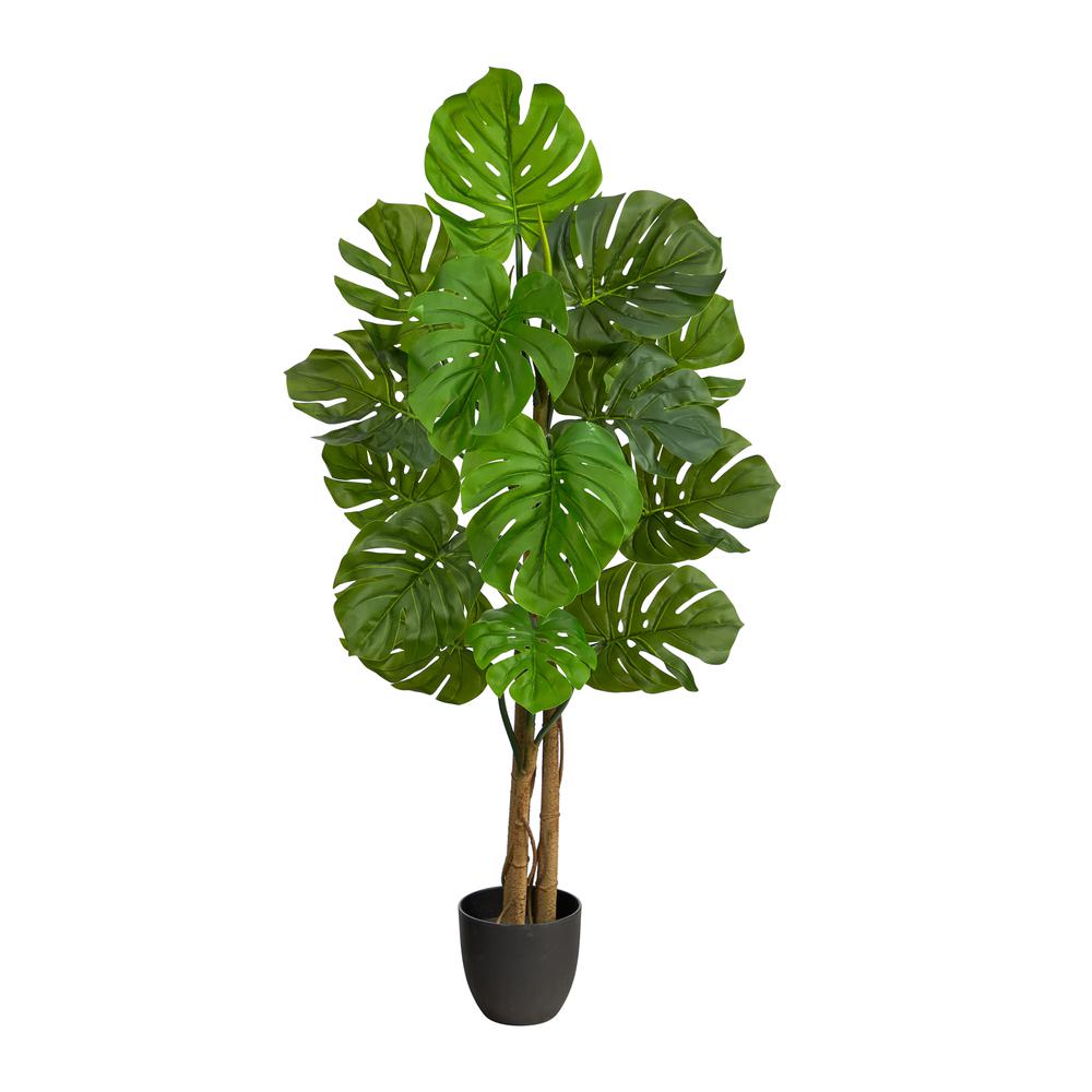 4ft. Monstera Artificial Tree UV Resistant (Indoor/Outdoor). Picture 1