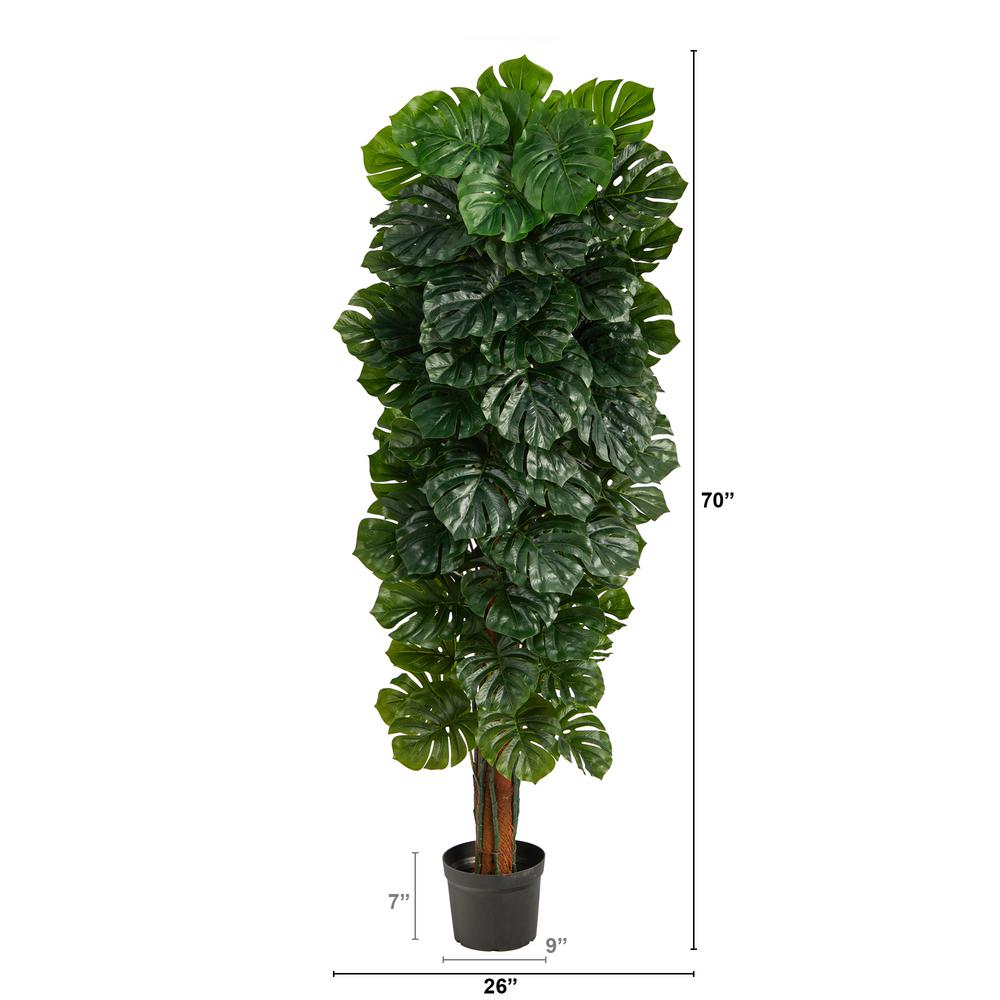 70in. Monstera Artificial Tree (Indoor/Outdoor). Picture 2