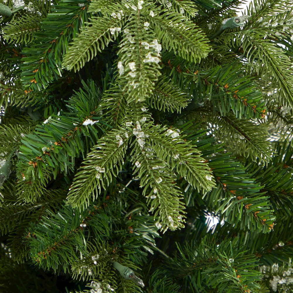 44in. Snowed Grand Teton Fir Christmas Tree with 50 Clear Lights in Planter. Picture 5