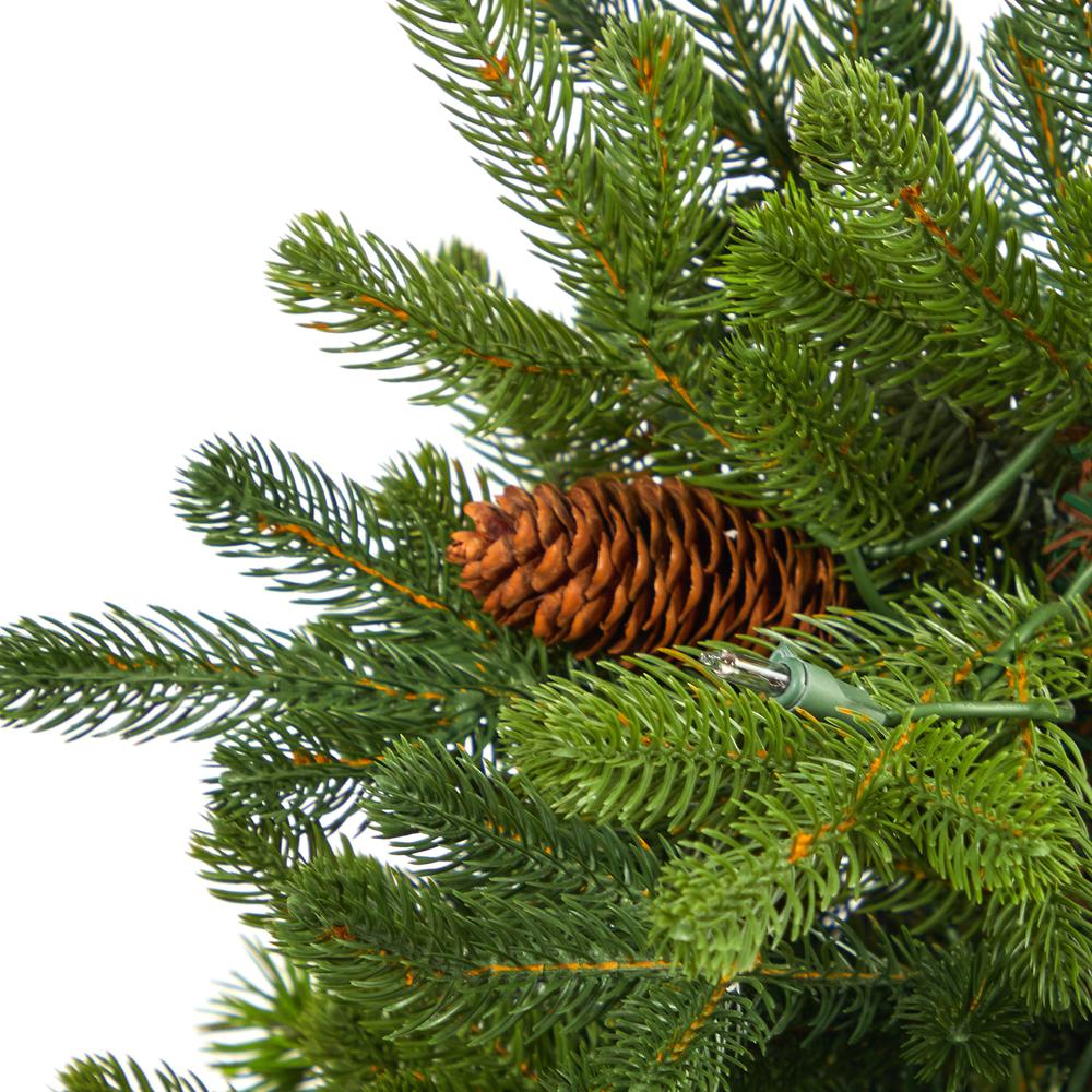 3.5ft. Yukon Mountain Fir Artificial Christmas Tree with 50 Clear Lights. Picture 5