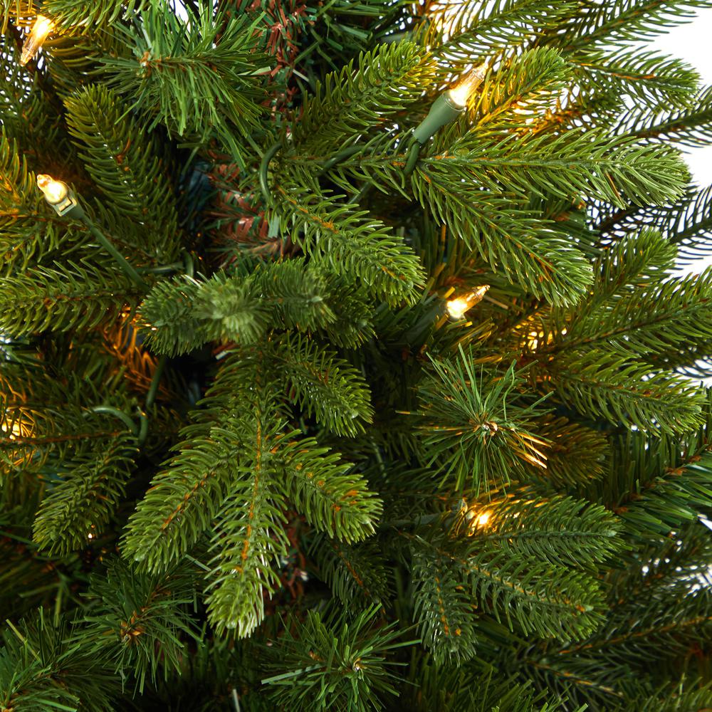 Washington Fir Artificial Christmas Tree with 50 Clear Lights in Tower Planter. Picture 4