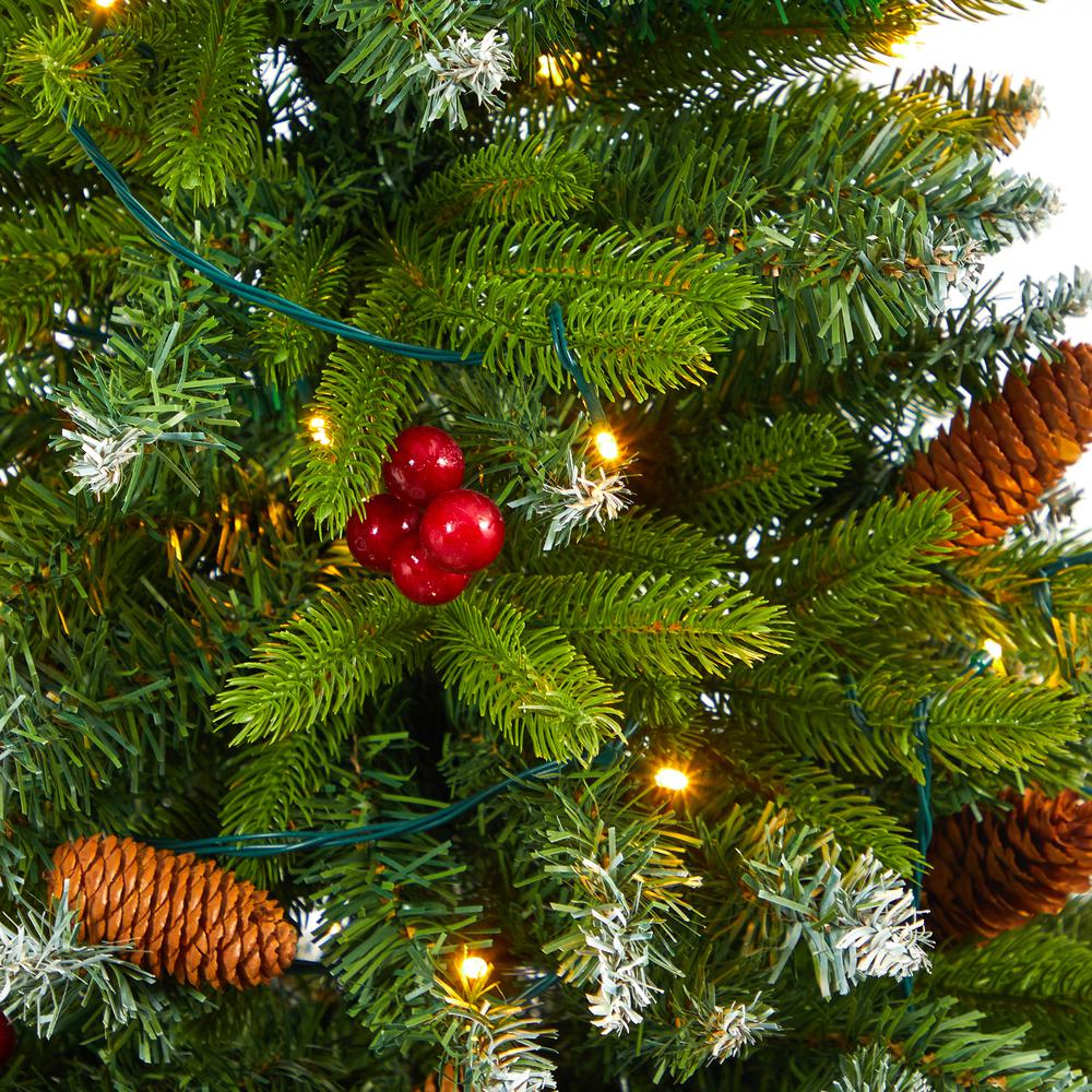 56in. Snow Tipped Portland Spruce Artificial Christmas Tree. Picture 4