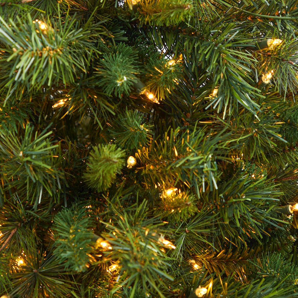 4.5ft. Wyoming Mixed Pine Christmas Tree with 250 Clear Lights in Tower Planter. Picture 4