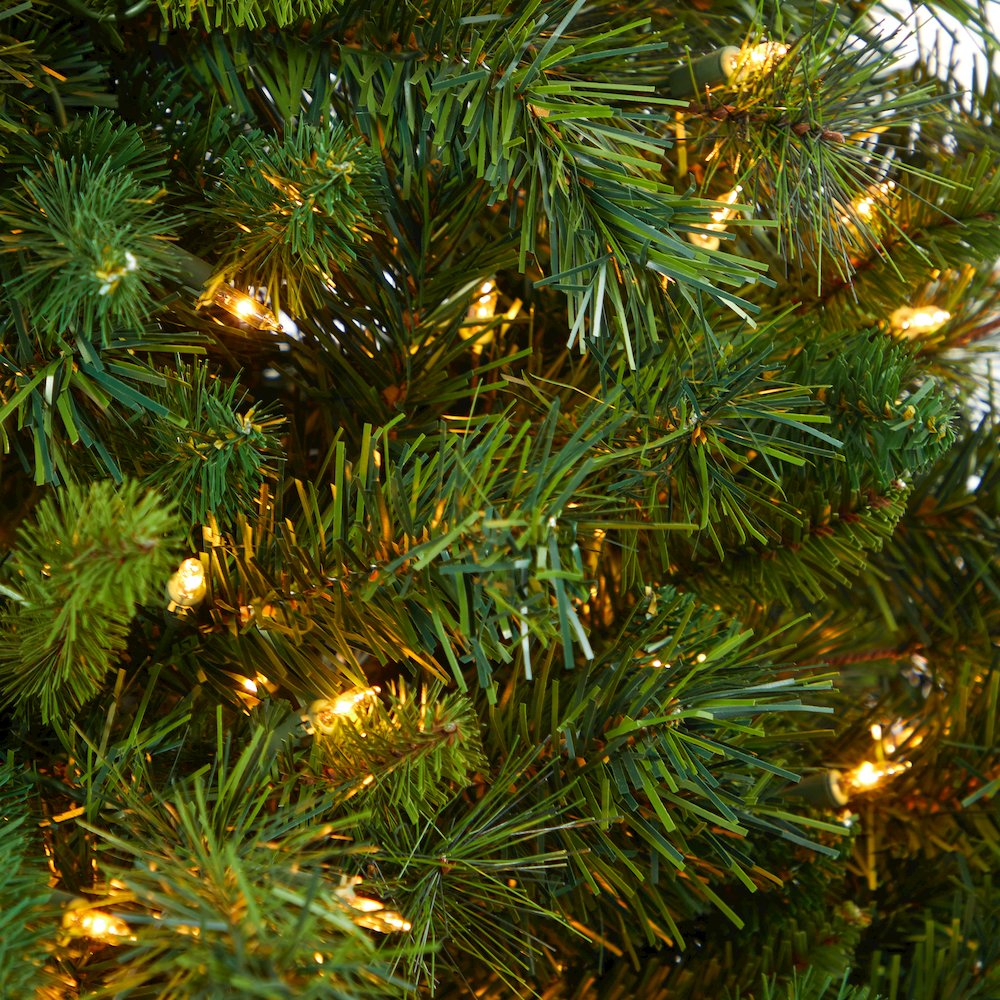 4.5ft. Wyoming Mixed Pine Christmas Tree with 250 Clear Lights in Tower Planter. Picture 4