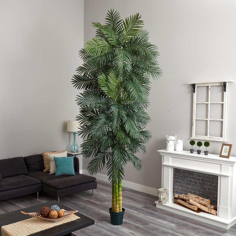 10ft. Triple Stalk Golden Cane Artificial Palm Tree. Picture 2