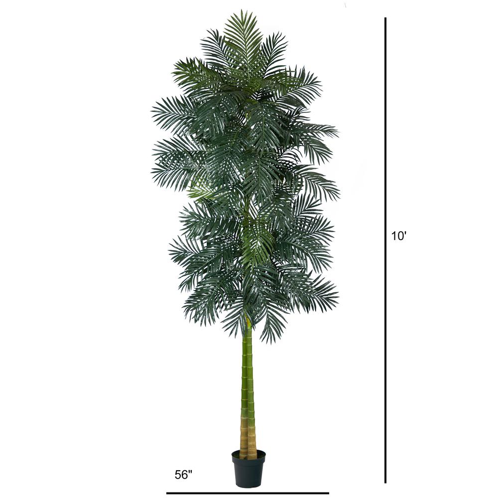 10ft. Double Stalk Golden Cane Artificial Palm Tree. Picture 3