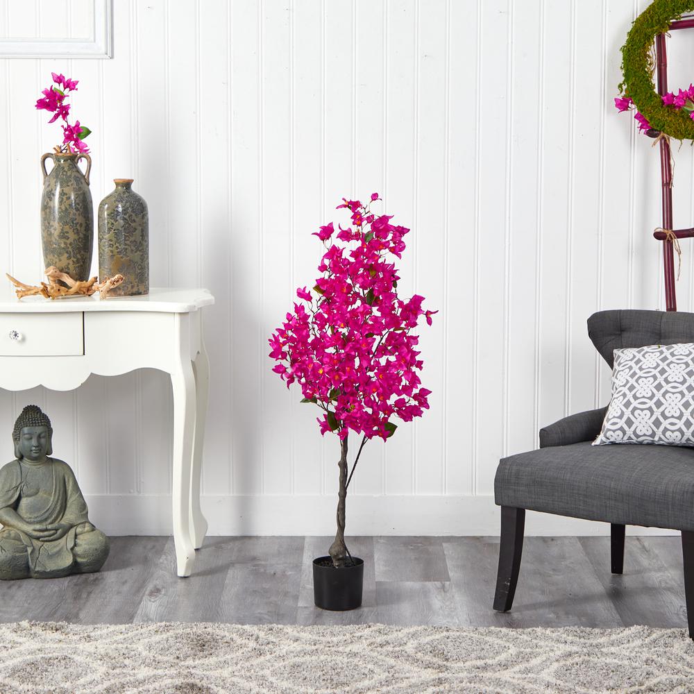 4ft. Bougainvillea Artificial Tree, Pink. Picture 3