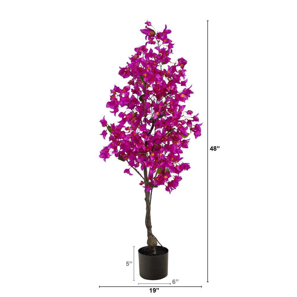 4ft. Bougainvillea Artificial Tree, Purple. Picture 2