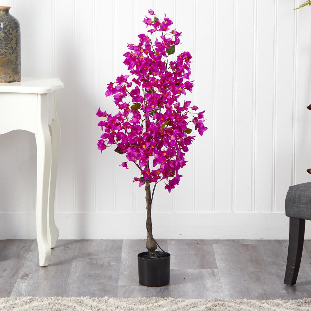 4ft. Bougainvillea Artificial Tree, Purple. Picture 4