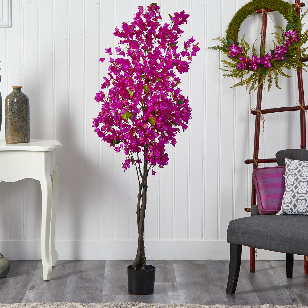 6ft. Bougainvillea Artificial Tree, Purple. Picture 4