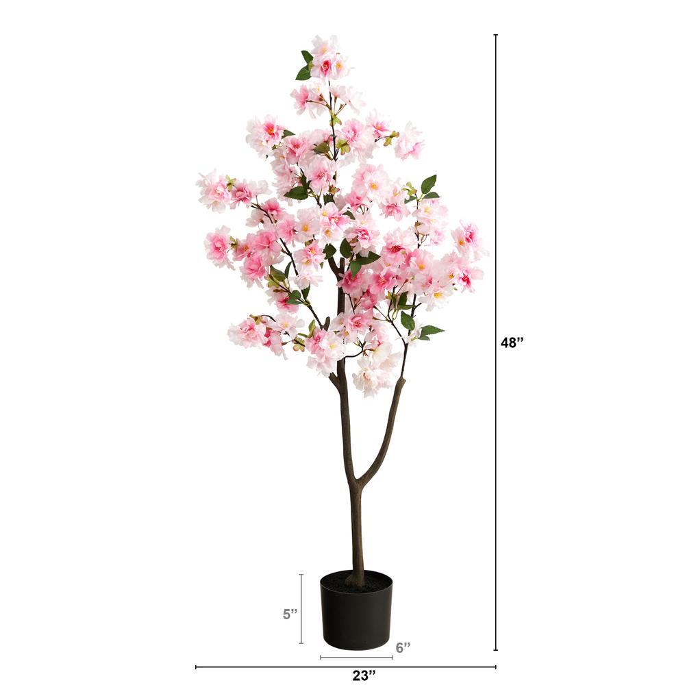 4ft. Cherry Blossom Artificial Tree, Pink. Picture 2