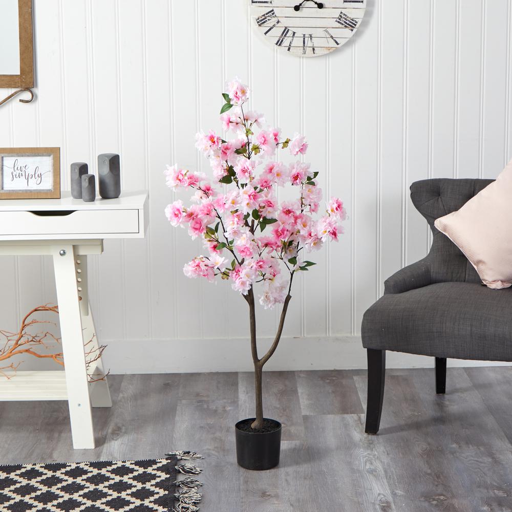 4ft. Cherry Blossom Artificial Tree, Pink. Picture 3