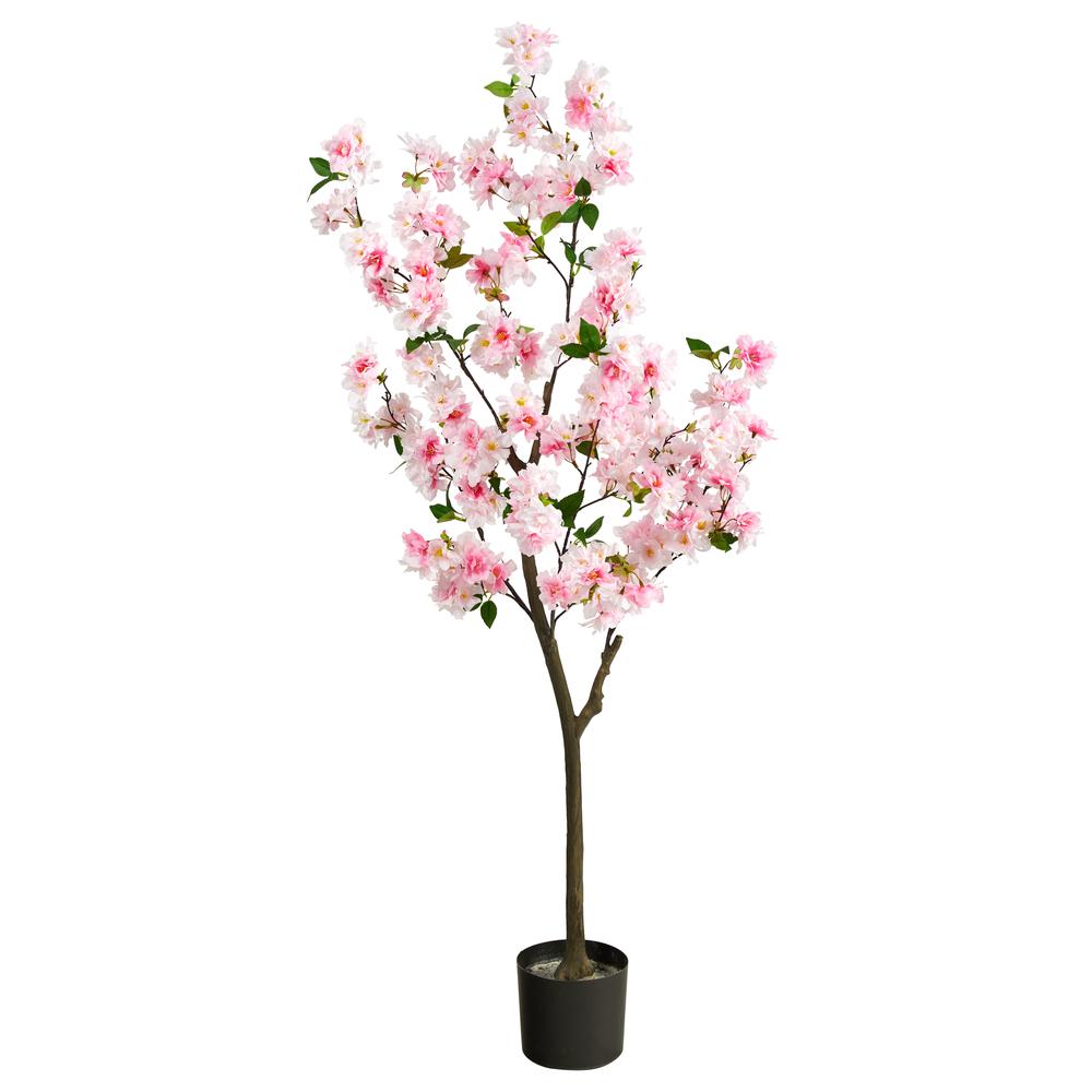 5ft. Cherry Blossom Artificial Tree, Pink. Picture 1