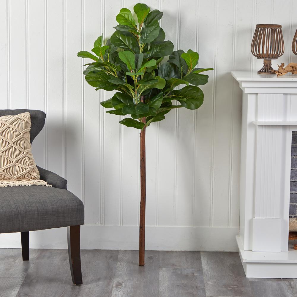 4.5ft. Artificial Fiddle Leaf Tree (No Pot). Picture 4