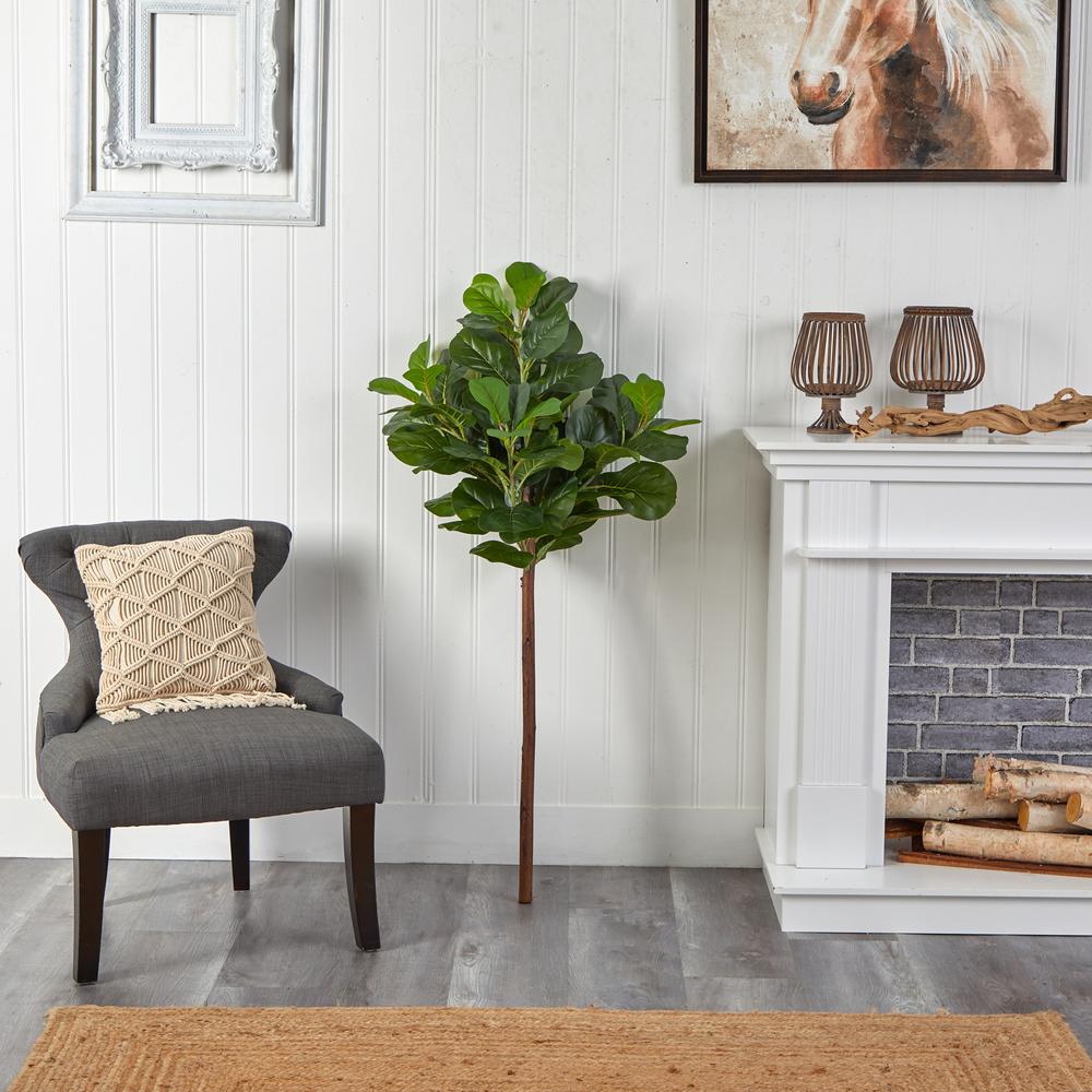 4.5ft. Artificial Fiddle Leaf Tree (No Pot). Picture 3