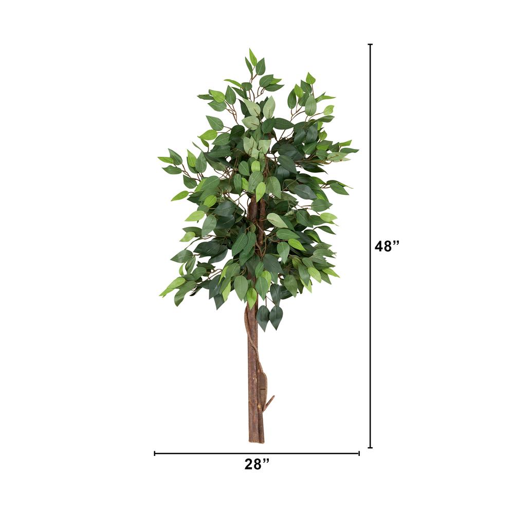 4ft. Artificial Double Trunk Ficus Tree (No Pot). Picture 2
