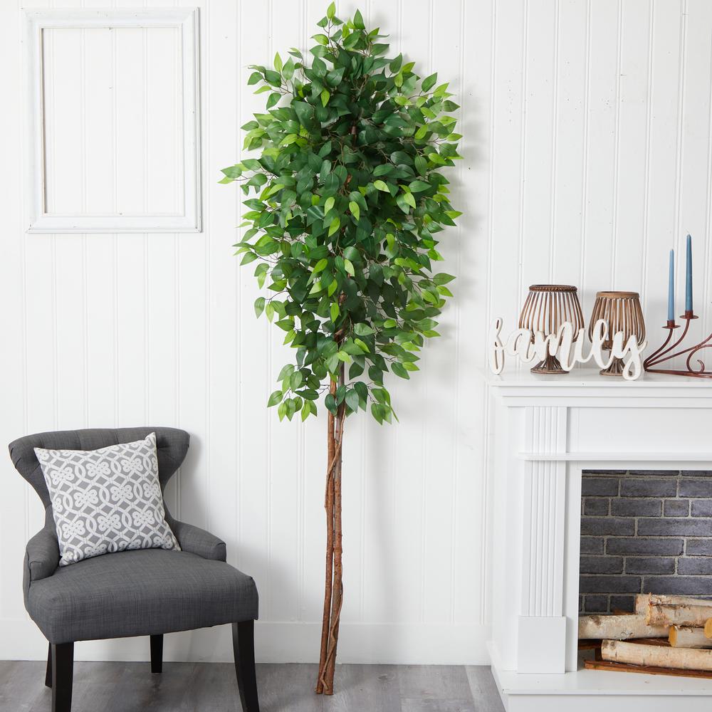 6ft. Artificial Double Trunk Ficus Tree (No Pot). Picture 4