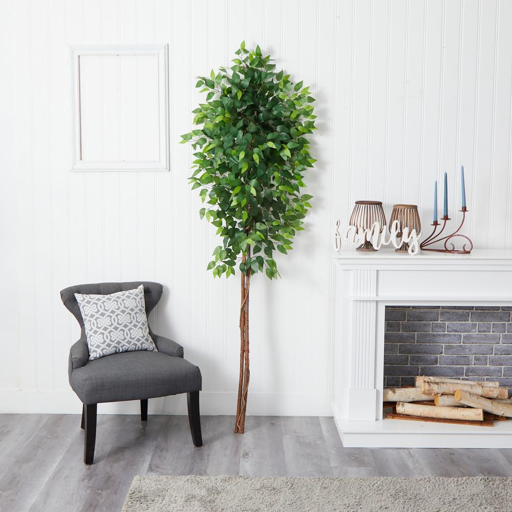 6ft. Artificial Double Trunk Ficus Tree (No Pot). Picture 3