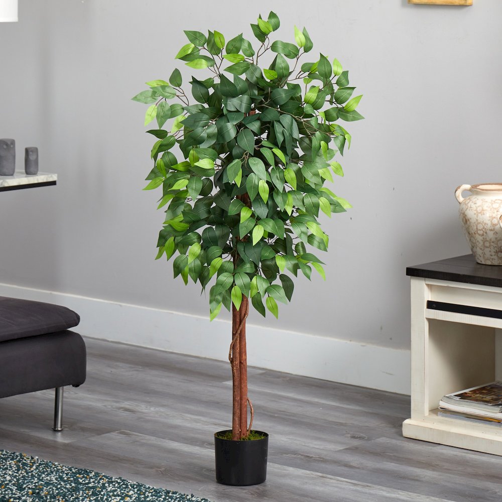 4ft. Artificial Double Trunk Ficus Tree. Picture 2