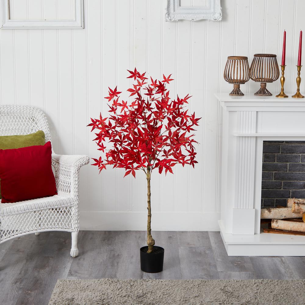 4ft. Autumn Maple Artificial Fall Tree. Picture 4