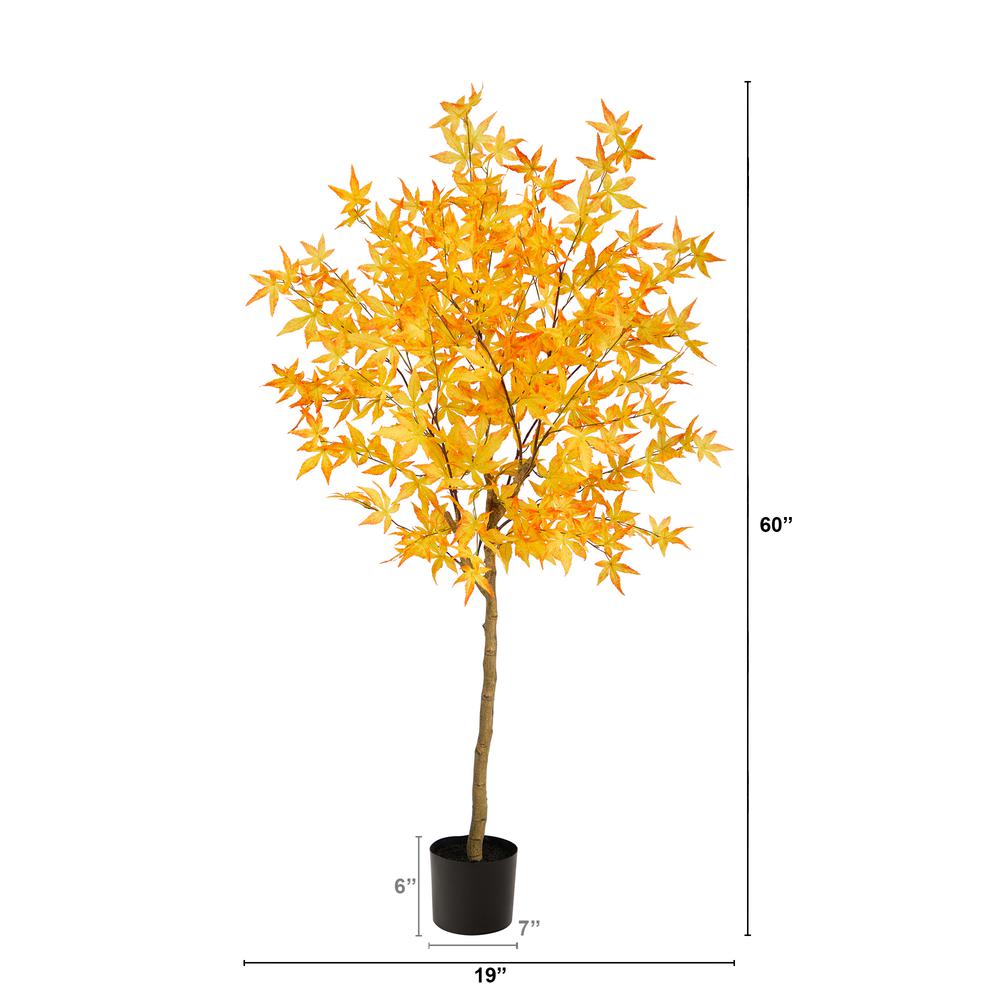 5ft. Autumn Maple Artificial Fall Tree. Picture 2