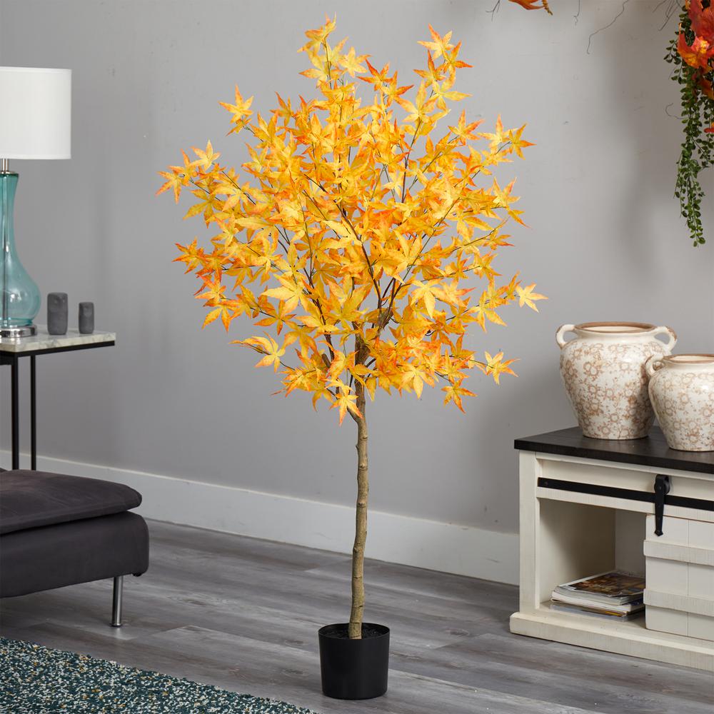 5ft. Autumn Maple Artificial Fall Tree. Picture 3