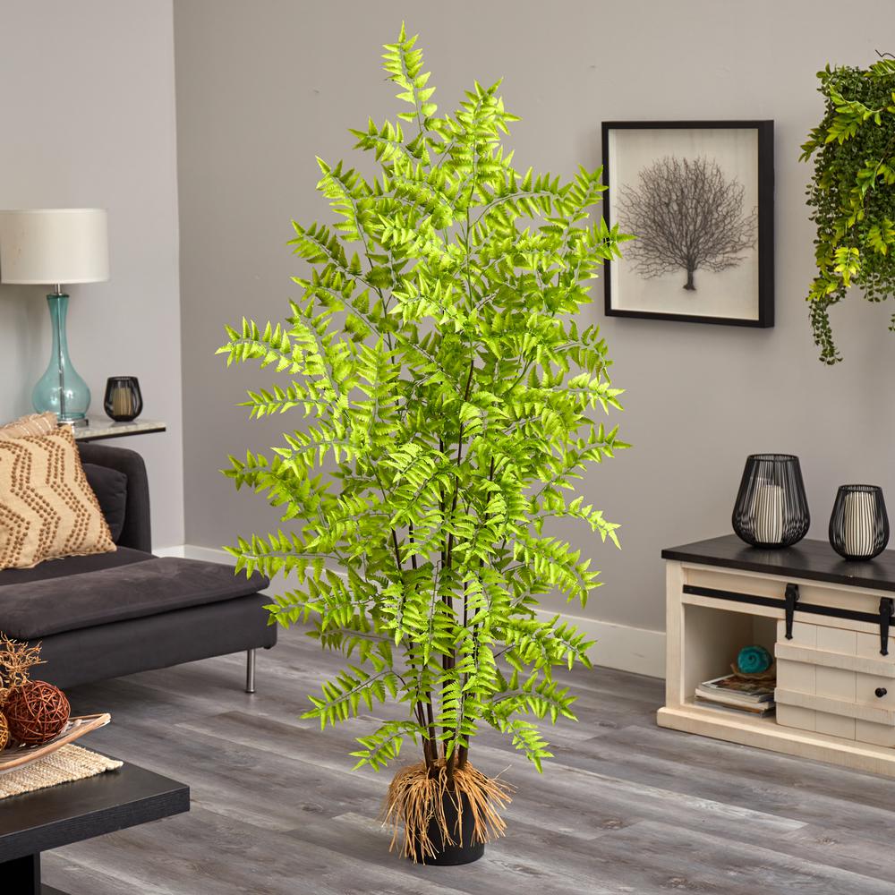 5ft. Bracken Fern Artificial Tree. Picture 3