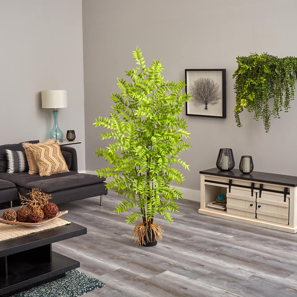 5ft. Bracken Fern Artificial Tree. Picture 4