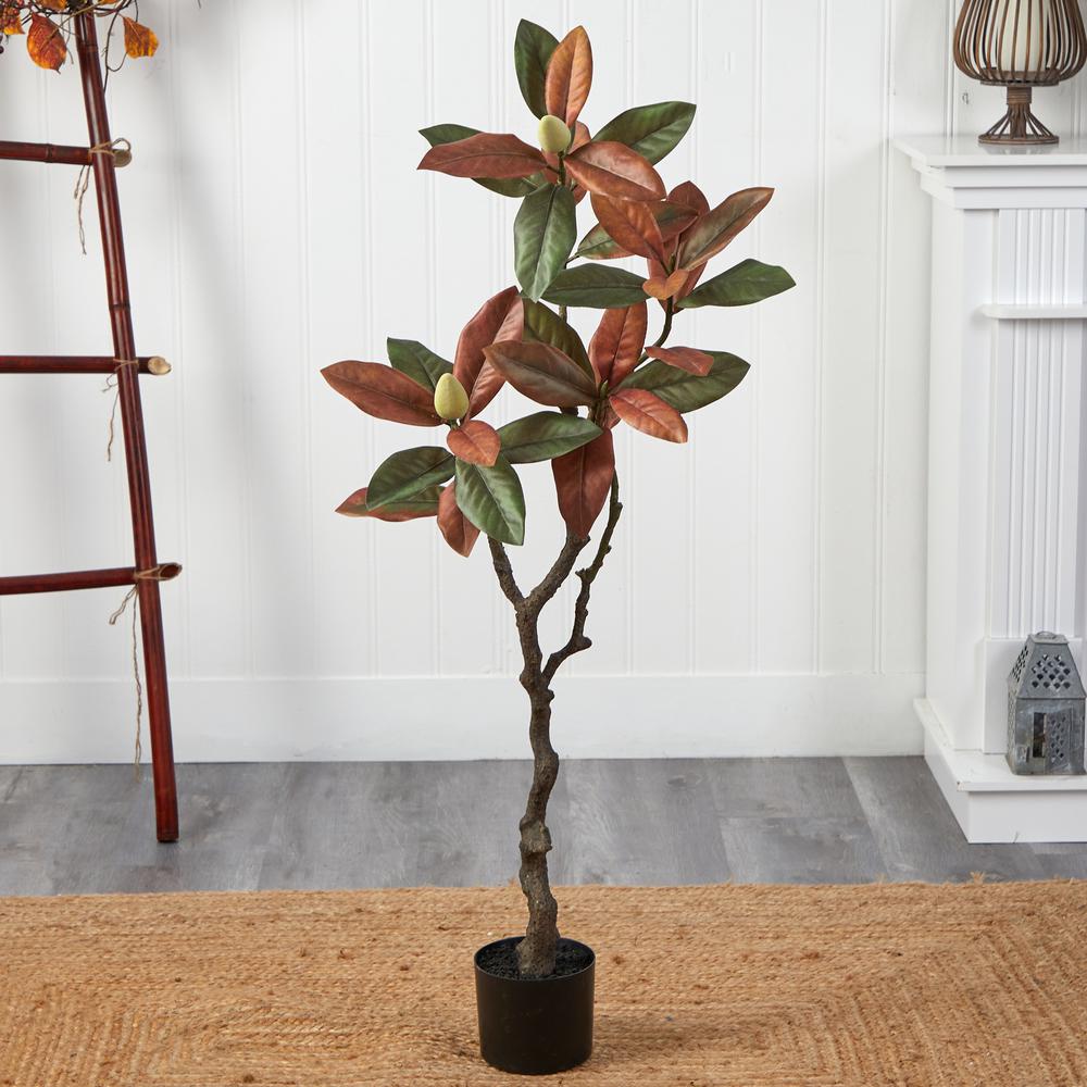 4ft. Fall Magnolia Artificial Tree. Picture 3