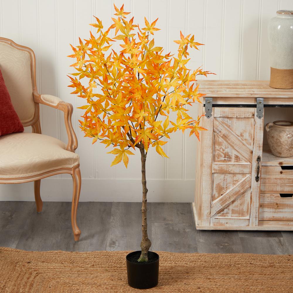 4ft. Autumn Maple Artificial Tree. Picture 3