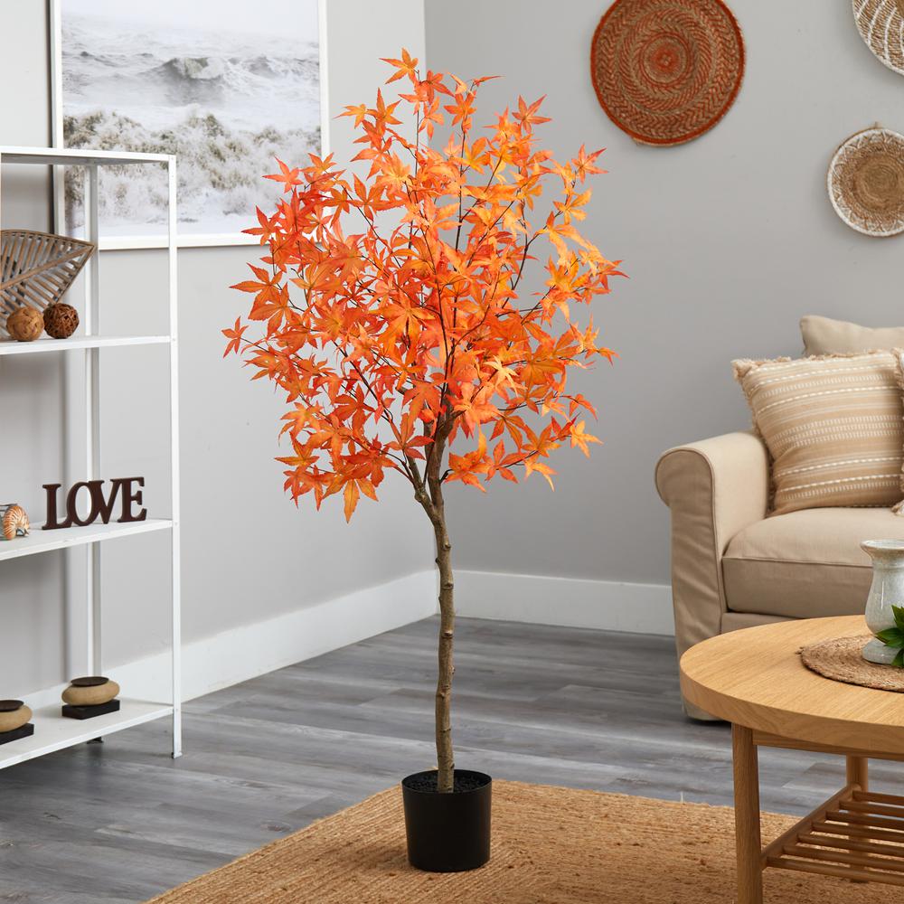 5ft. Autumn Maple Artificial Tree. Picture 3