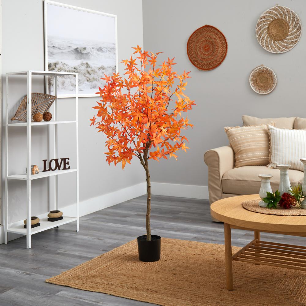 5ft. Autumn Maple Artificial Tree. Picture 4