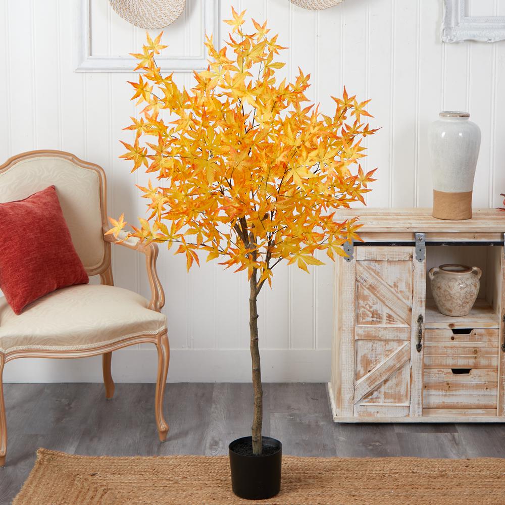 5ft. Autumn Maple Artificial Tree. Picture 3