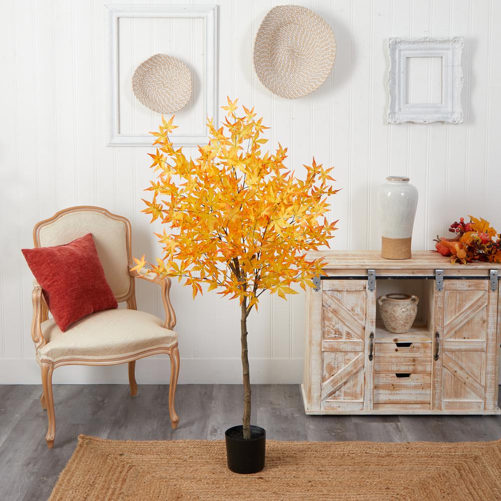 5ft. Autumn Maple Artificial Tree. Picture 4