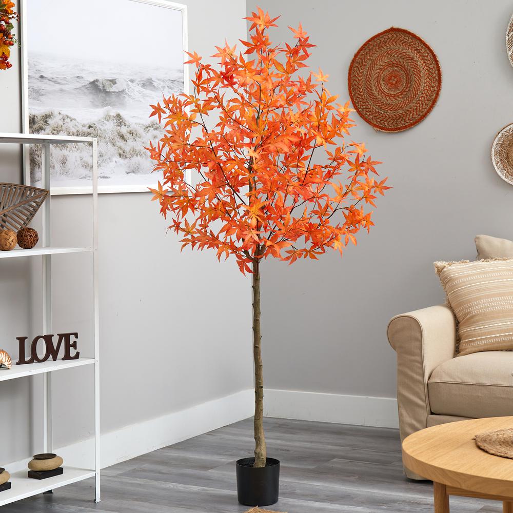 6ft. Autumn Maple Artificial Tree. Picture 3