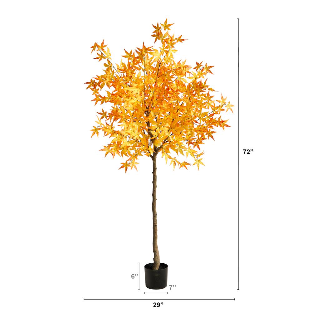 6ft. Autumn Maple Artificial Tree. Picture 2
