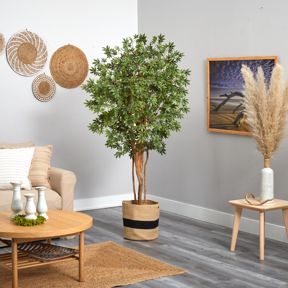 6ft. Japanese Maple Artificial Tree in Handmade Natural Cotton Planter. Picture 4