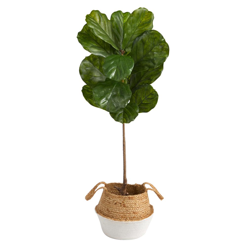 Fiddle Leaf Artificial Tree in Boho Chic Handmade Cotton. Picture 1