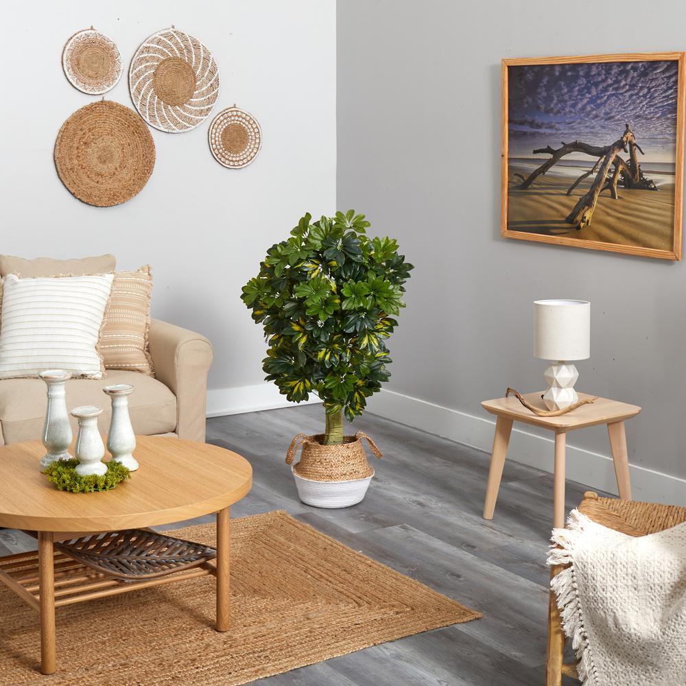 Schefflera Artificial Tree in Boho Chic Handmade Cotton. Picture 4